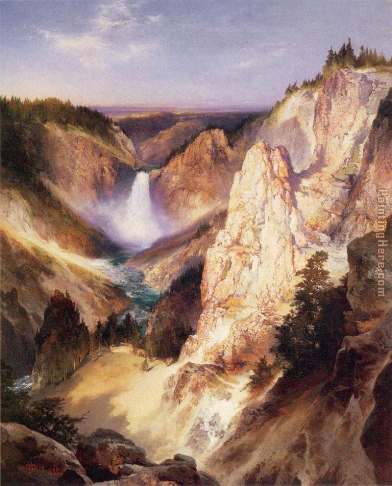 Great Falls of Yellowstone painting - Thomas Moran Great Falls of Yellowstone art painting
